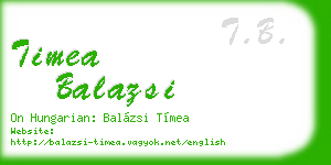 timea balazsi business card